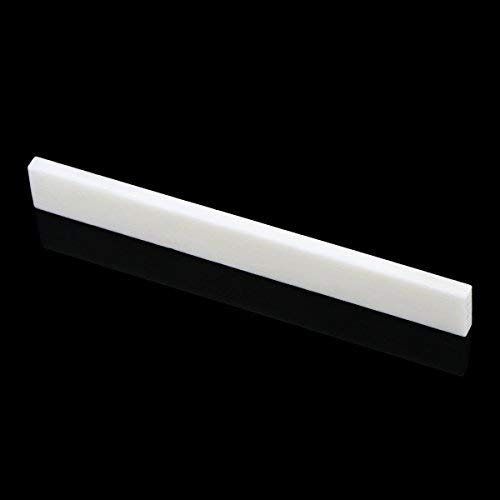 Musiclily Gitarren Knochen Stegeinlage Rohling Material Blank Bone Saddles für Martin Akustik oder Konzertgitarre,80x3x10mm(2 Stück)