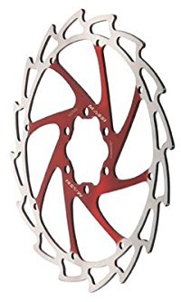 Massi Superlight - Bremsscheibe 6STD, Farbe rot eloxiert, 160 mm