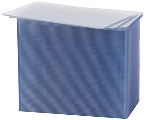 Karteo Plastikkarten blanko transparent [100 Stück] Blankokarten EC-Kartenformat für Ausweise Dienstausweise EC- und Bankkarten Gesundheitskarten