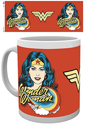 GB eye MG1997 LTD, Wonder Woman, Gesicht, Tasse, Holz, verschiedene Maße, 15 x 10 x 9 cm