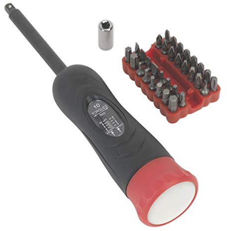 Sealey Sts100 Torque Screwdriver Set 34Pc 2-10Nm 1/4Sq Drive