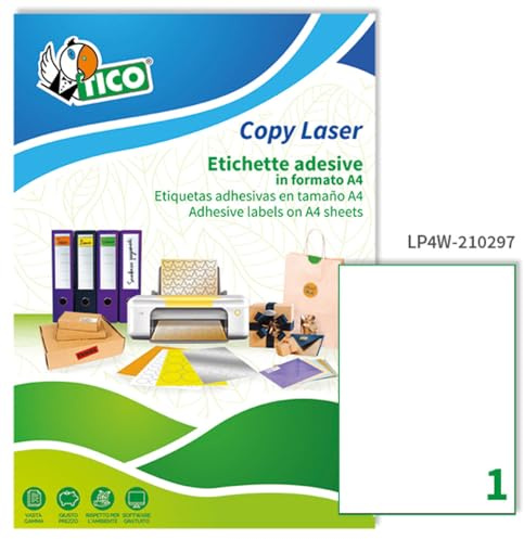 TICO 947878 Kasten 100 Blatt Etikette, weiß