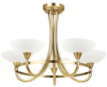 Cagney 5 Light Style Chandelier Finish: Antique Brass