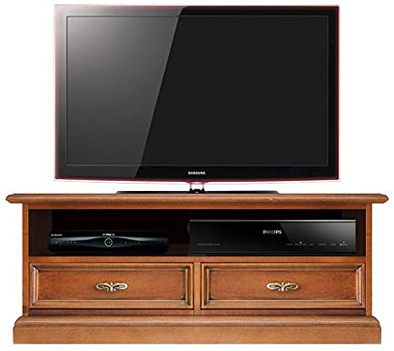 Meuble tv barre de son 2 tiroirs classique