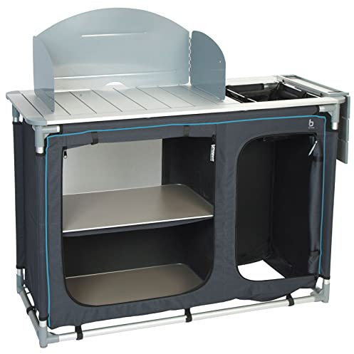 Bo-Camp Deluxe - Armario de Cocina con Fregadero 2 Compartimentos + balda Superior + protección contra el Viento