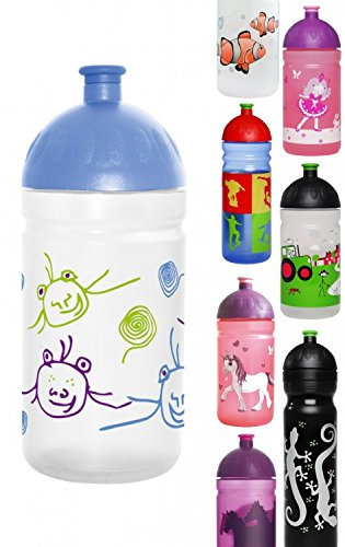 ISYbe Trinkflasche 500ml Schlamunzel, weiß-transparent, schadstofffrei, spülmaschinengeeignet, auslaufsicher