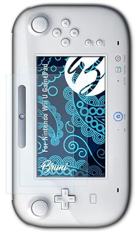 Bruni Schutzfolie kompatibel mit Nintendo Wii U GamePad Folie, glasklare Displayschutzfolie (2X)