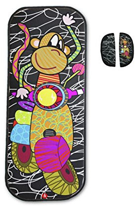 Tris&Ton Universal Kinderwagen-Matte für Kinderwagen Atmungsaktiv Mikrofaser + Gurtschutz (verschiedene Designs erhältlich) (Trisyton)