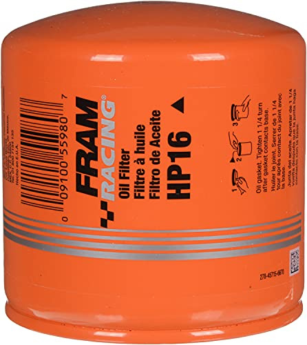 FRAM Racing HP16 Hochleistungs-Ölfilter für ausgewählte Cadillac, Chrysler, Dodge, Ford, Jeep, Lincoln, Mazda, Mercury und Ram Fahrzeugmodelle