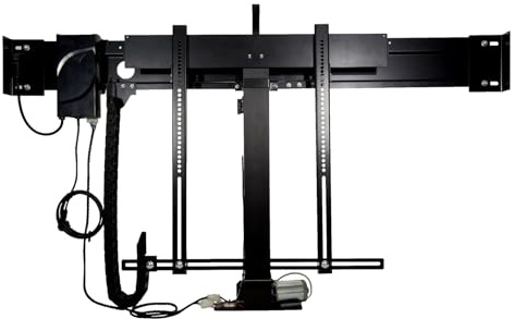 SABAJ M&D sollevatore TV motorizzato a scomparsa K-3 Premium RF per mobile, corsa 970 mm, 40-65, 50 kg, 2 cm/s, VESA 100×100-600×600, telecomando RF, porta RJ45 attiva
