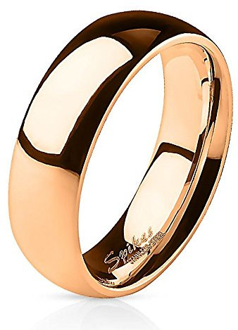 Bungsa 67 (21.3) Rotgold Ring schmal Edelstahl für Damen & Herren 49-67 (Rosegold Rosé edel klassisch Fingerring Schmuckring Partnerringe Verlobungsringe Trauringe Damenring Chirurgenstahl Frauen)