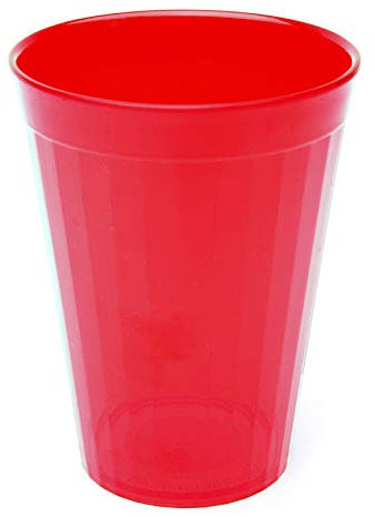 Harfield Tableware Red 200ml Cups Tumblers (Pack of 6) Reusable Virtually Unbreakable Polycarbonate