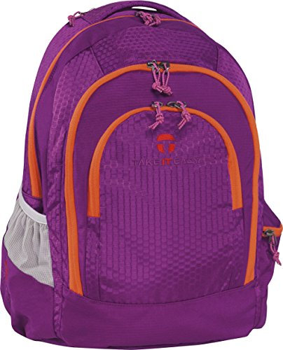 Take It Easy Light Nylon Schulrucksack BERLIN lila/orange 488217 lila/orange