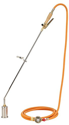 GOK Hochleistungsbrenner Set - Brenner - Edelstahl - 5 m Schlauch - 50 mm Brennerkopf - 4,7 kg/h Gasverbrauch