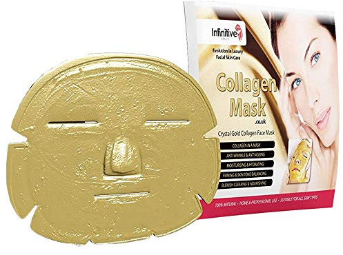 5 x New Infinitive Beauty Crystal 24K Gold Powder Gel Collagen Face Mask Masks, Anti Ageing , Skincare, Anti Wrinkle, Moisturising, Uplifting, Remove Blemishes & Blackheads