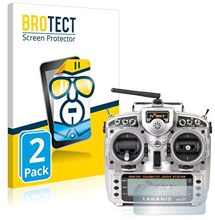 BROTECT (2 Stück Schutzfolie für FrSky Taranis X9D Displayschutz Folie Made in Germany, Ultra-Klar