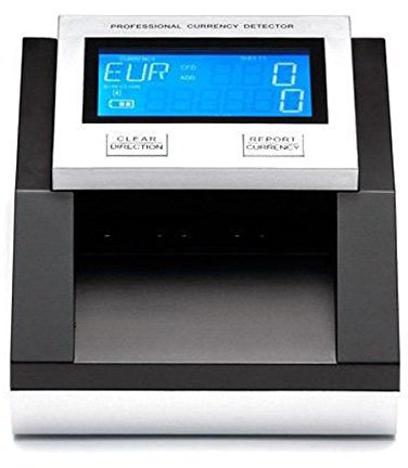 YATEK Falschgelddetektor EUR, GBP, SEK, mit Batterie, Banknoten und Addieren des Gesamtbetrags der Banknoten, aktualisierbar, unterstützt neue Banknoten SE-0350B