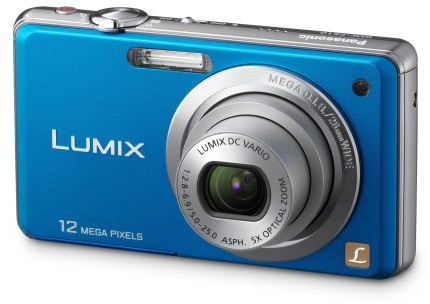 Panasonic LUMIX DMC-FS10EG-A Appareil photo numérique 12 MP Zoom optique 5x Ecran 6,86 cm Stabilisateur d'image Bleu (Import Allemagne)