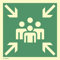 Schild Sammelstelle HIGHLIGHT langnachl. gem. ASR A 1.3/ BGV A8 30x30cm (Rettungsschild, Fluchtweg, Sammelpunkt) praxisbewährt, wetterfest