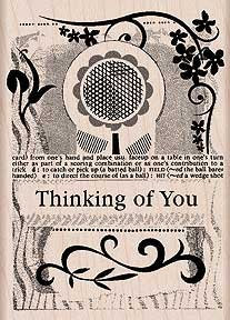 Sandras Bastelladen Hero Arts Stempel Collage Thinking of You 7. 6X10. 2cm