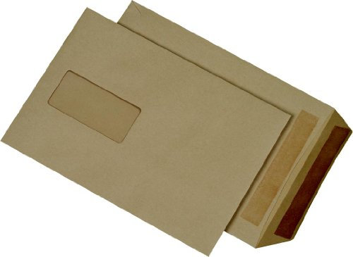 500 Mailmedia Versandtaschen DIN B5 braun mit Fenster