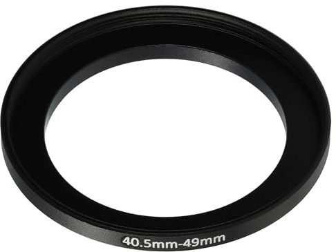 vhbw Step-Up-Ring Adapter von 40,5 mm auf 49 mm für Kamera Objektiv - Filteradapter, Metall, Schwarz