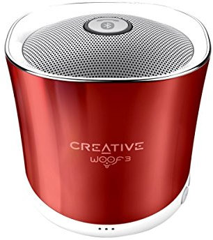 Creative WOOF 3 Mini-Altoparlante Portatile Bluetooth, 3,5 mm, MicroSD, MP3, FLAC, Rosso