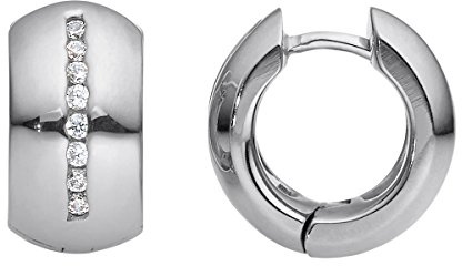 Heideman Ohrringe Damen Lines silber Edelstahl Zirkonia weiß 1,5mm | Filigrane Ohrstecker zum alltäglichen Kombinieren im Büro, schöne Geschenkidee für Freundin, hautfreundlich und nickelfrei