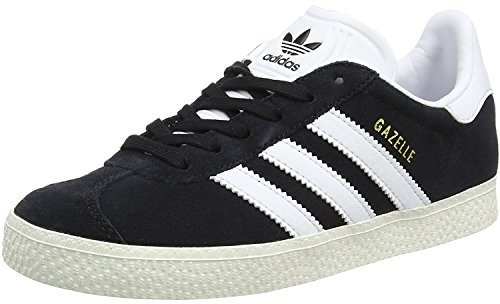 adidas Gazelle C, Sneakers Unisex - Bambini e Ragazzi, Nero (Core Black/Ftwr White/Gold Metallic), 32 EU