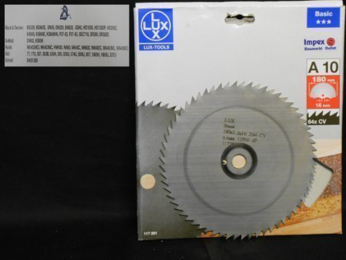 OBI LUX 117281 A10 Basic CV-Kreissägeblatt 180 x 16 mm, 64 Z