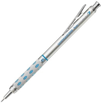 Pentel GraphGear1000 PG1017 Druckbleistift im Edelstahlgehäuse, 0.7 mm, Härtegrad HB (1 Stück)