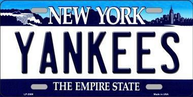 LP-2089 New York State Hintergrund-Kennzeichen, Yankees