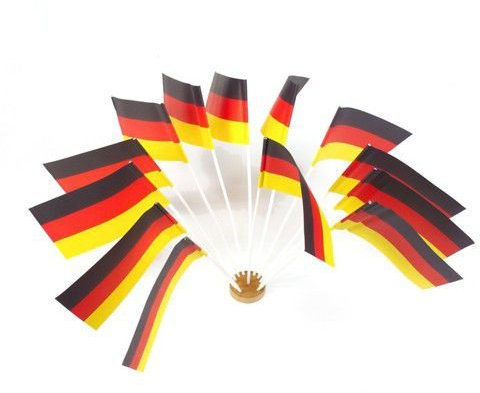 10 Flaggen, Papier 12 cm x 22 cmDeutschlandGermany