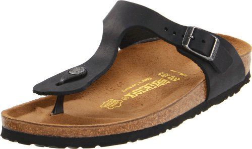 Birkenstock, Sandali da donna Gizeh, (Black (Black Oiled)), 38.5 EU