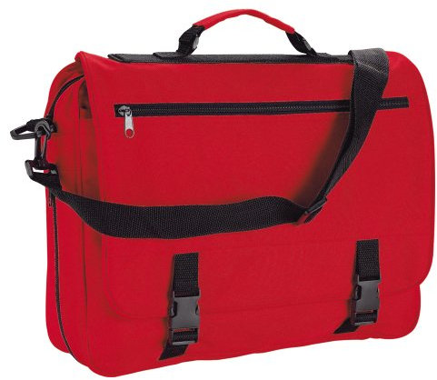 eBuyGB Messenger Bag For School, College and Work - Shoulder Meeting Bag (Red)