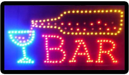 870012 Cartel luminoso LED Bar de colores luz actividad tiendas