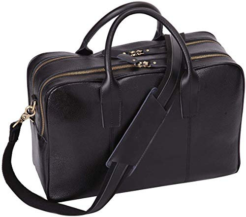 Leathario Men Briefcase Bag Genuine Leather Handbag 14 Laptop Bag Messenger Shoulder Business Luxurious Vintage Crossbody Bag Retro Leisure Fashion for Men Office Travel Weekend