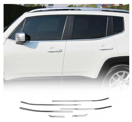 OMAC Fensterleisten für Jeep Renegade 2014-19 Gebürstet 6tlg