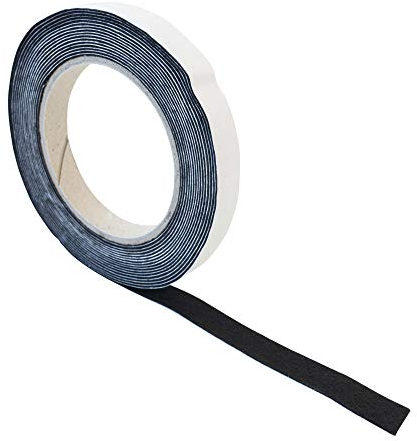 haggiy Filzband - Filzstreifen selbstklebend - Filzgleiter - Filzrolle - Klebeband Filz - 1,0 mm stark, Breite: 15 mm, Länge: 5 m, schwarz