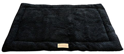 Ellie-Bo Haustierbett, Sherpa-Fleece, passend Käfige und Käfige, 107 cm, Schwarz