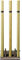 Gunn & Moore Herren Springback Cricket-Stumps, tan/braun, 28 Full Size