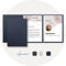 5 Stück 3-teilige Bewerbungsmappen Lemani® IMAGE 'navy blue' mit 2 Klemmschienen - Premium-Qualität mit feinen Nadelstreifen, unverwechselbarer Haptik und hochwertiger Prägung 'Bewerbung'