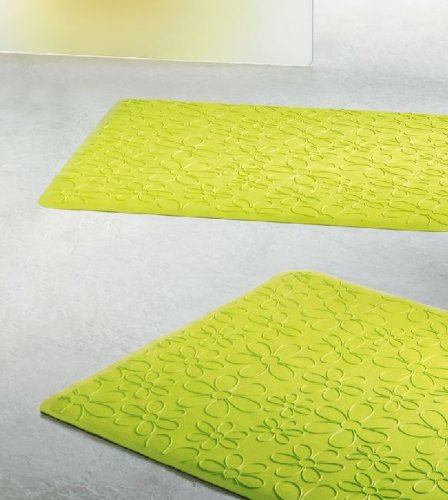 Spirella Anti-Rutsch-Teppich Blume Kiwi, 55 x 55 cm, 1209706