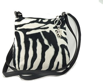 Loni Trendy Kreuz-Körper Animal print Umhängetasche in zebra