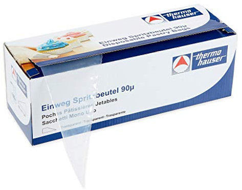 thermohauser Einweg-Spritzbeutel (Kunststoff PE) Smoothy, transparent, 100 Stück, 60,0x27,0x0,009 cm
