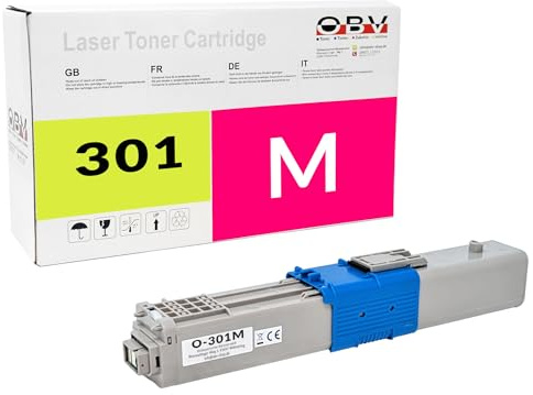 OBV Kompatibel C301 Toner ersetzt Oki 44973534 für Oki C301DN C321DN MC332 MC342 Magenta 1500 Seiten