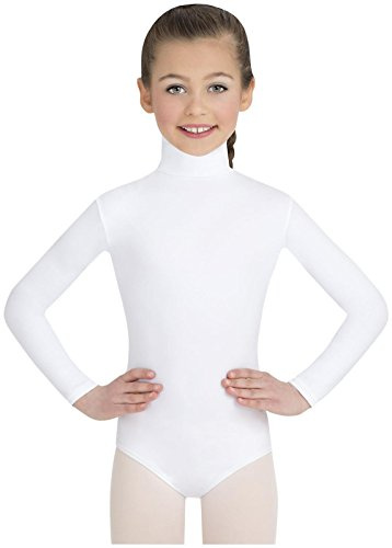 Capezio Girls' Team Basic Turtleneck Long Sleeve Leotard with Snaps