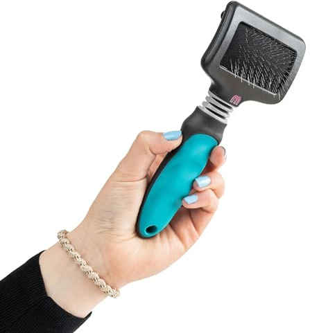Mikki Dog, Cat, Puppy, Kitten Grooming Soft Pin Slicker Brush -For Knot, Tangles -Sml-Med Pet-Small