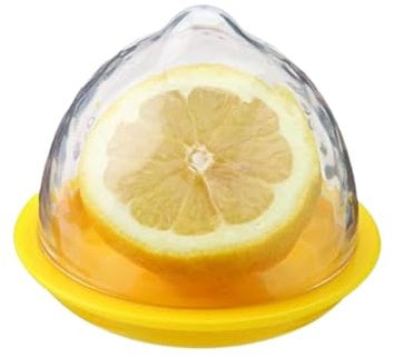 Joie Lemon Storage Pod – Reusable Lemon Keeper with Clear Lid for Fridge, BPA-Free & Dishwasher Safe, Yellow