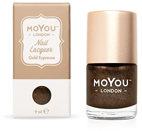 MoYou-London Premium Stamping Nail Polish, 9ml - Gold Espresso